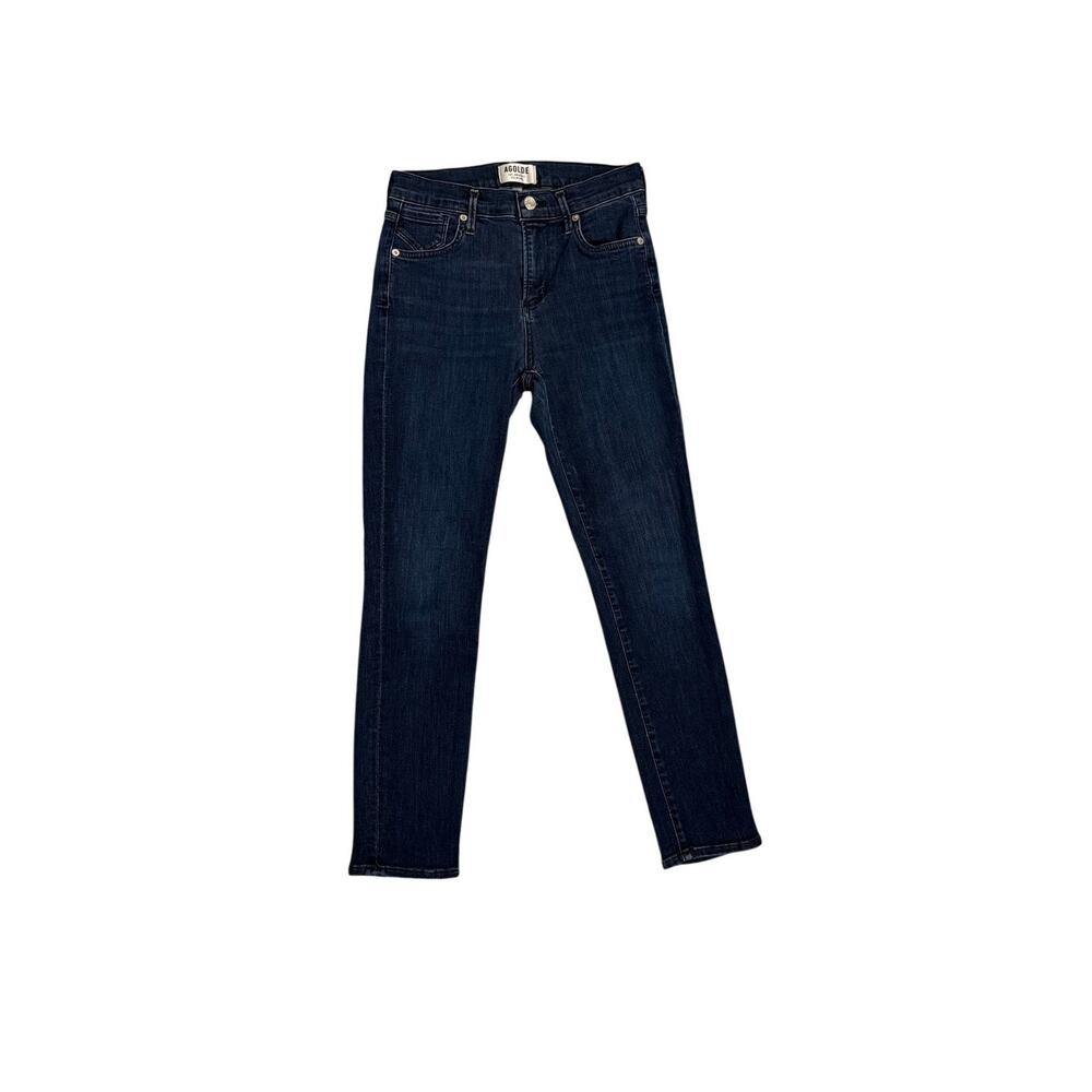 AGOLDE Sophie Hi Rise Skinny Crop Blue Mid Rise Dark Capsule Jeans Size 25